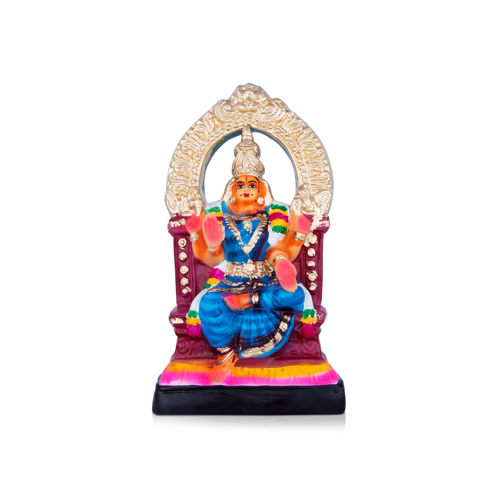 Bhuvaneshwari Devi Paper Mache Golu Bommai - 11 x 5.5 Inches | Giri Golu Doll/ Navaratri Golu Bomma/Gombe/Bommai