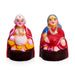 Chettiyar Chettichi Clay Golu Bommai Pair- 6 x 4 Inches | Golu Doll/ Navaratri Golu Bomma/ Gombe/ Bommai - Clay Kolu Bommai