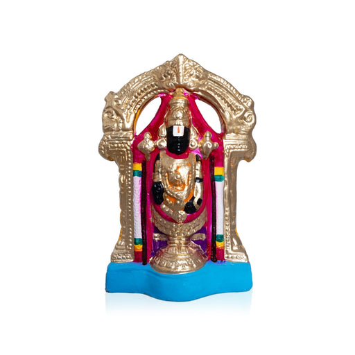 Balaji Perumal Thayar - 9 x 6 Inches | Clay Golu Bommai / Golu Doll/ Navaratri kolu Bomma/ Gombe/ Bommalu - Clay Kolu Bommai