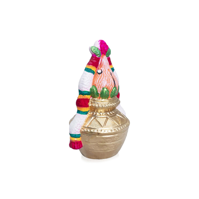 Kalasam Clay Golu Bommai - 8.5 x 5.5 Inches | Giri Golu Doll/ Navaratri Golu Bomma/Gombe/Bommai - Clay Kolu Bommai