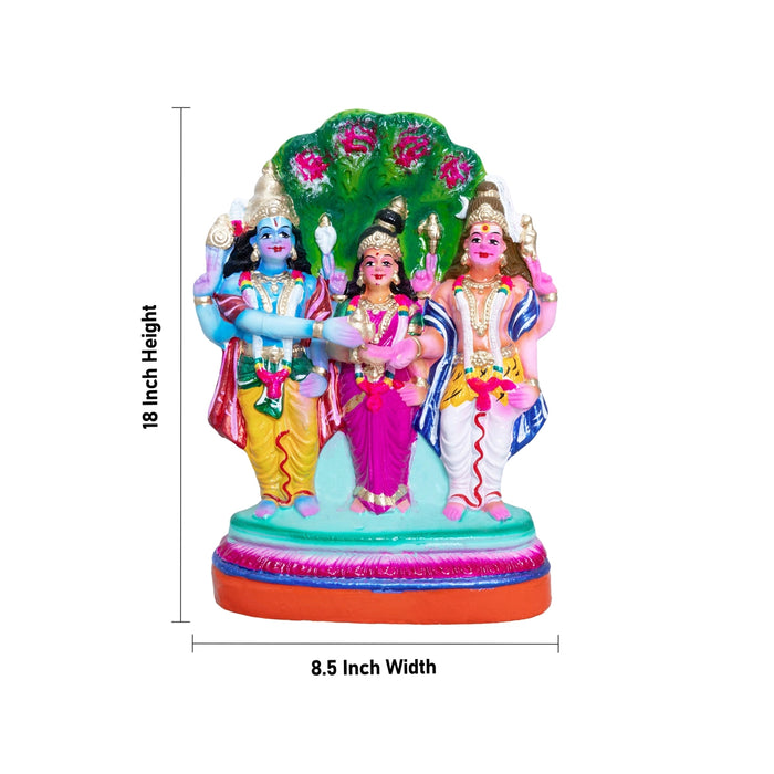 Meenakshi Kalyanam Set - 18 x 85 Inches | Clay Golu Bommai/ Golu Doll/ Navaratri Golu Bomma/Gombe/Bommai - Clay Kolu Bommai