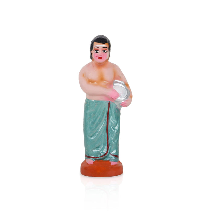 Sapadu Clay Golu Bommai Set - 6.5 x 2.5 Inches | 22 Pcs/ Giri Golu Doll/ Navaratri Golu Bomma/ Gombe/ Bommai