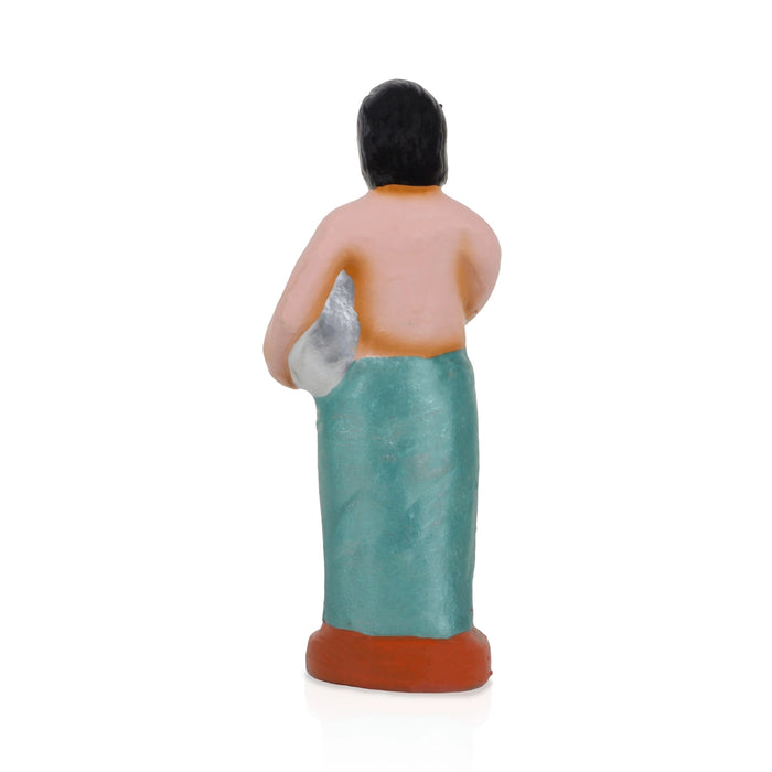 Sapadu Clay Golu Bommai Set - 6.5 x 2.5 Inches | 22 Pcs/ Giri Golu Doll/ Navaratri Golu Bomma/ Gombe/ Bommai