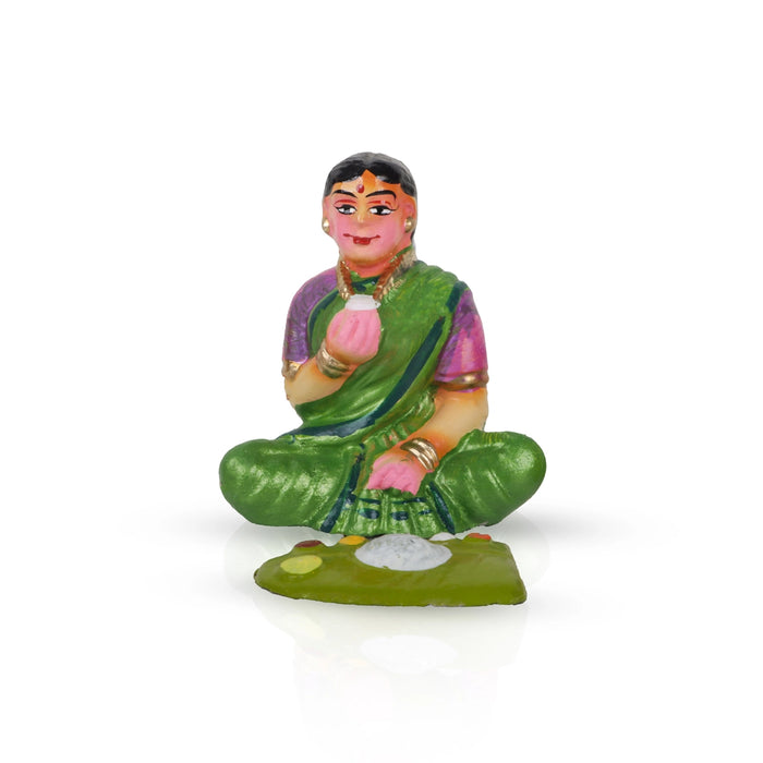 Sapadu Clay Golu Bommai Set - 6.5 x 2.5 Inches | 22 Pcs/ Giri Golu Doll/ Navaratri Golu Bomma/ Gombe/ Bommai