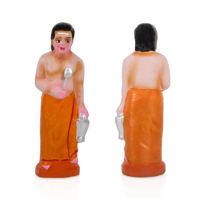 Sapadu Clay Golu Bommai Set - 6.5 x 2.5 Inches | 22 Pcs/ Giri Golu Doll/ Navaratri Golu Bomma/ Gombe/ Bommai