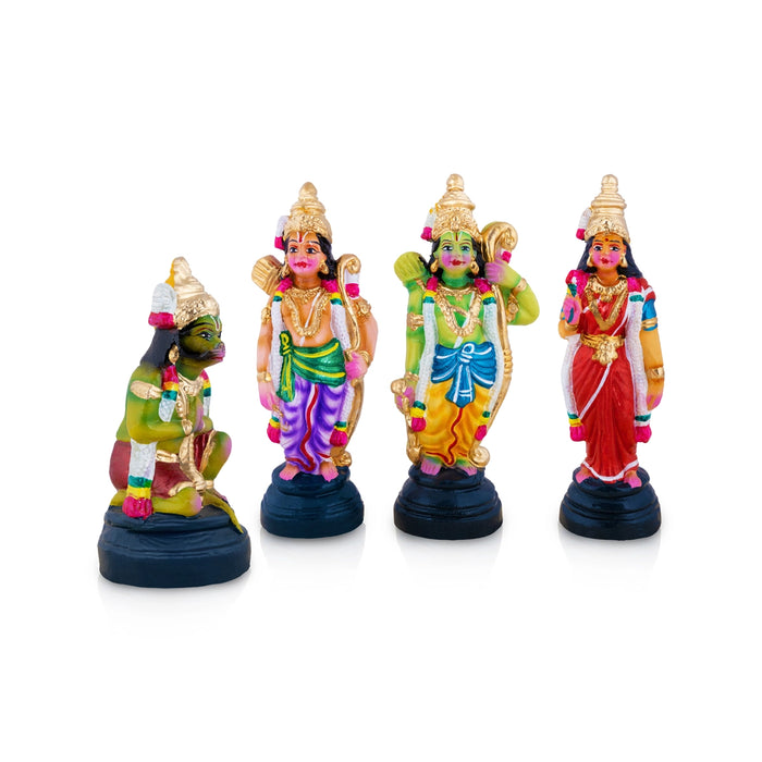 Ramar Clay Golu Bommai Set - 10 x 3.5 Inches | Giri Golu Doll/ Navaratri Golu Bommalu/ Gombe