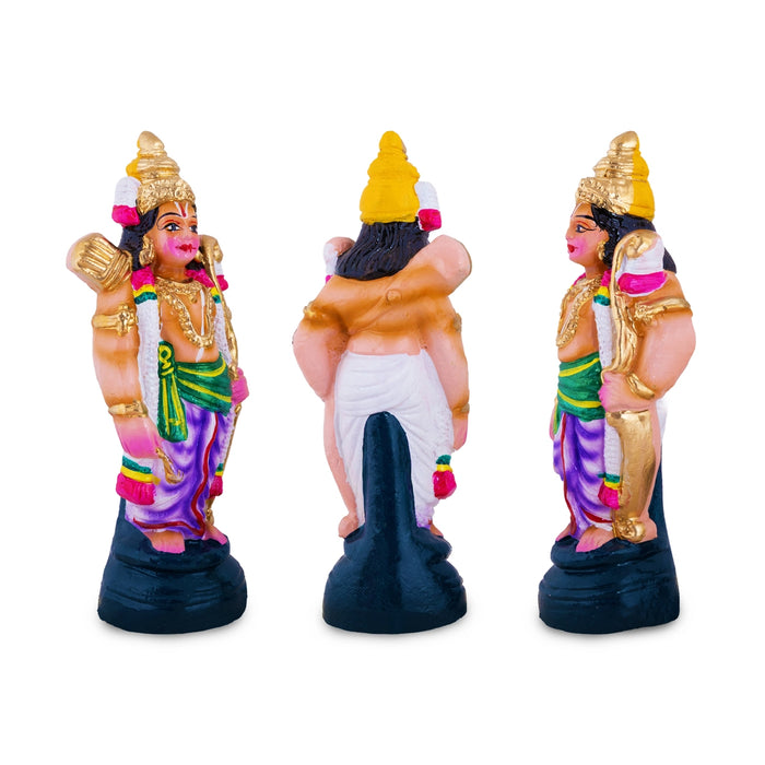 Ramar Clay Golu Bommai Set - 10 x 3.5 Inches | Giri Golu Doll/ Navaratri Golu Bommalu/ Gombe