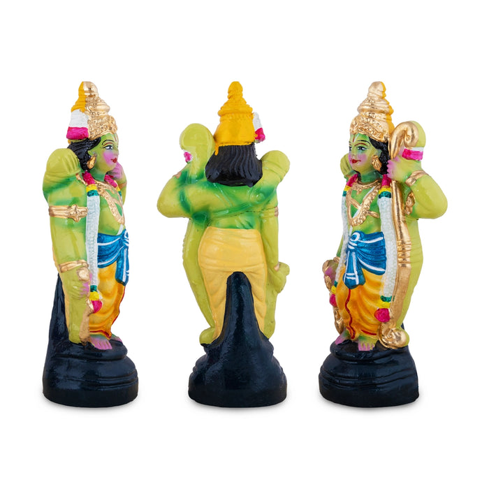 Ramar Clay Golu Bommai Set - 10 x 3.5 Inches | Giri Golu Doll/ Navaratri Golu Bommalu/ Gombe