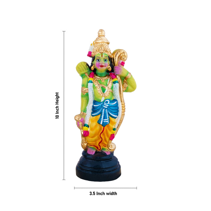 Ramar Clay Golu Bommai Set - 10 x 3.5 Inches | Giri Golu Doll/ Navaratri Golu Bommalu/ Gombe