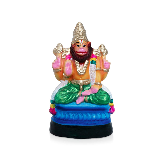 Nava Narasimhar Clay Golu Bommai - 7 x 3.5 Inches | Giri Golu Doll/ Navaratri Golu Bomma/ Gombe/ Bommai - Clay Kolu Bommai