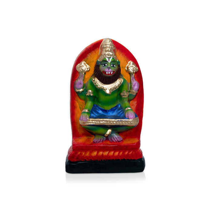 Nava Narasimhar Clay Golu Bommai - 7 x 3.5 Inches | Giri Golu Doll/ Navaratri Golu Bomma/ Gombe/ Bommai - Clay Kolu Bommai