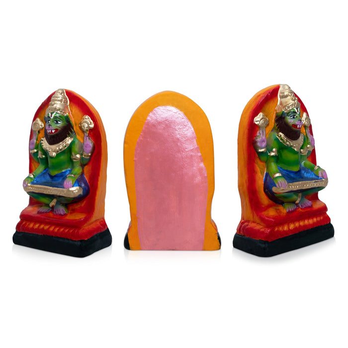 Nava Narasimhar Clay Golu Bommai - 7 x 3.5 Inches | Giri Golu Doll/ Navaratri Golu Bomma/ Gombe/ Bommai - Clay Kolu Bommai