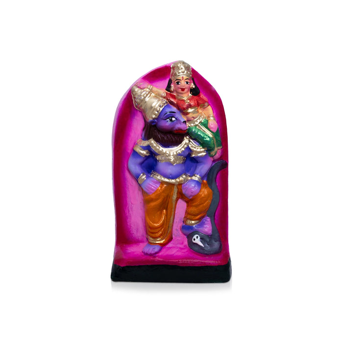 Nava Narasimhar Clay Golu Bommai - 7 x 3.5 Inches | Giri Golu Doll/ Navaratri Golu Bomma/ Gombe/ Bommai - Clay Kolu Bommai