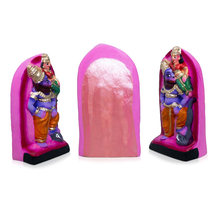Nava Narasimhar Clay Golu Bommai - 7 x 3.5 Inches | Giri Golu Doll/ Navaratri Golu Bomma/ Gombe/ Bommai - Clay Kolu Bommai