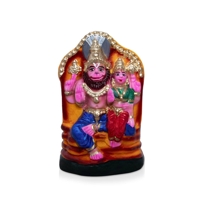Nava Narasimhar Clay Golu Bommai - 7 x 3.5 Inches | Giri Golu Doll/ Navaratri Golu Bomma/ Gombe/ Bommai - Clay Kolu Bommai