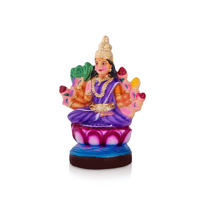 Ashta Lakshmi Clay Golu bommai Set - 9 x 5.5 Inches | Giri Golu Doll/ Navaratri Golu Bommai/ Gombe/ Dasara Doll