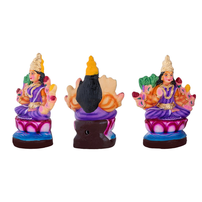 Ashta Lakshmi Clay Golu bommai Set - 9 x 5.5 Inches | Giri Golu Doll/ Navaratri Golu Bommai/ Gombe/ Dasara Doll
