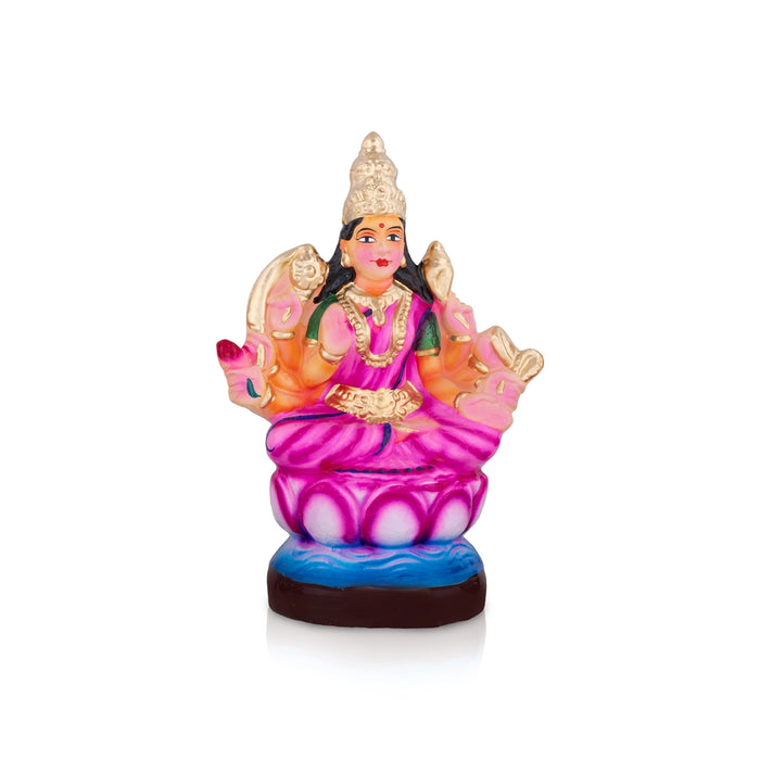 Ashta Lakshmi Clay Golu bommai Set - 9 x 5.5 Inches | Giri Golu Doll/ Navaratri Golu Bommai/ Gombe/ Dasara Doll