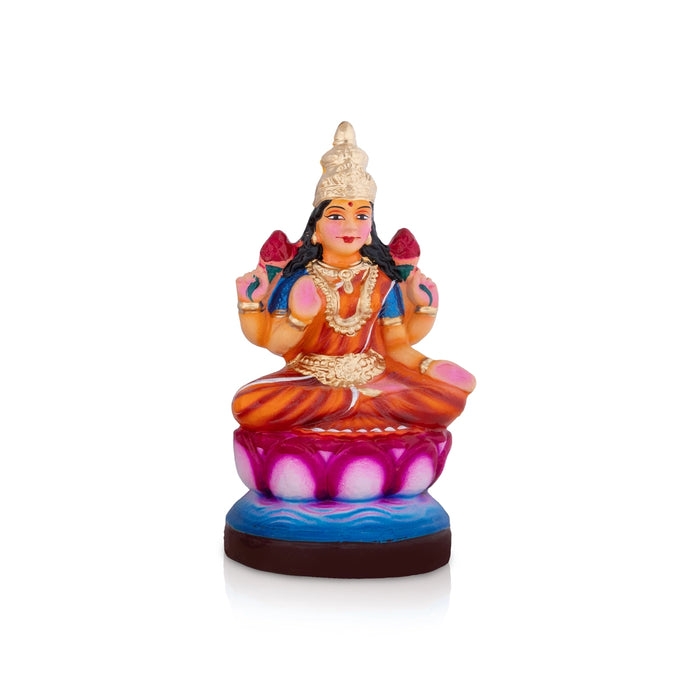 Ashta Lakshmi Clay Golu bommai Set - 9 x 5.5 Inches | Giri Golu Doll/ Navaratri Golu Bommai/ Gombe/ Dasara Doll