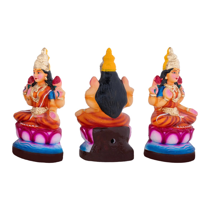 Ashta Lakshmi Clay Golu bommai Set - 9 x 5.5 Inches | Giri Golu Doll/ Navaratri Golu Bommai/ Gombe/ Dasara Doll