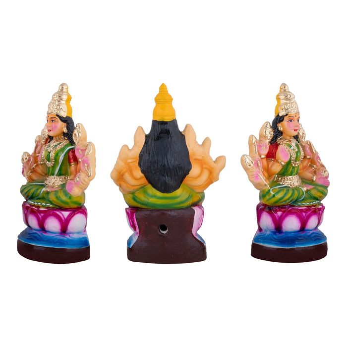 Ashta Lakshmi Clay Golu bommai Set - 9 x 5.5 Inches | Giri Golu Doll/ Navaratri Golu Bommai/ Gombe/ Dasara Doll