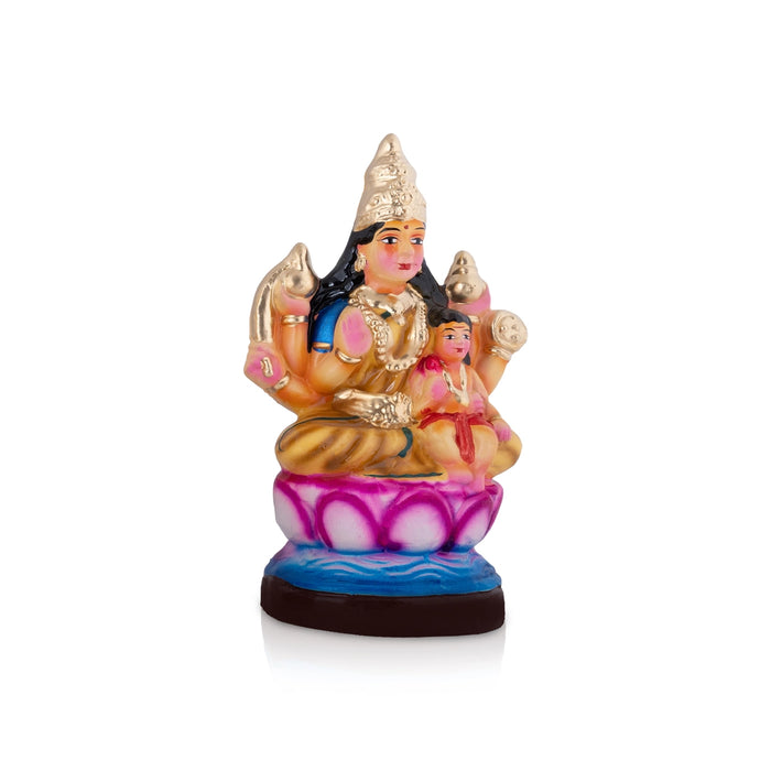 Ashta Lakshmi Clay Golu bommai Set - 9 x 5.5 Inches | Giri Golu Doll/ Navaratri Golu Bommai/ Gombe/ Dasara Doll