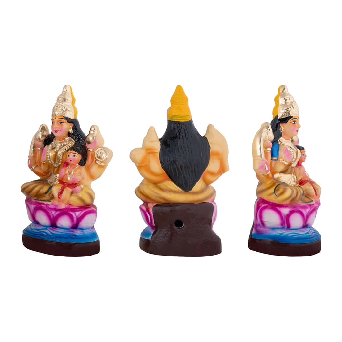 Ashta Lakshmi Clay Golu bommai Set - 9 x 5.5 Inches | Giri Golu Doll/ Navaratri Golu Bommai/ Gombe/ Dasara Doll