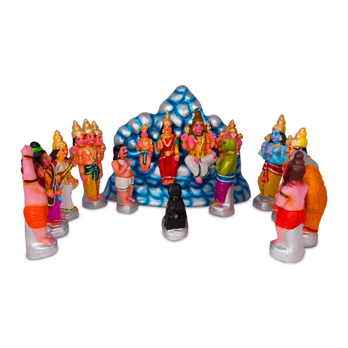 Kailaya Malai Clay Golu Bommai Set - 12 x 17 Inches | Giri Golu Doll/ Navaratri Kolu Bomma/ Dasara Doll