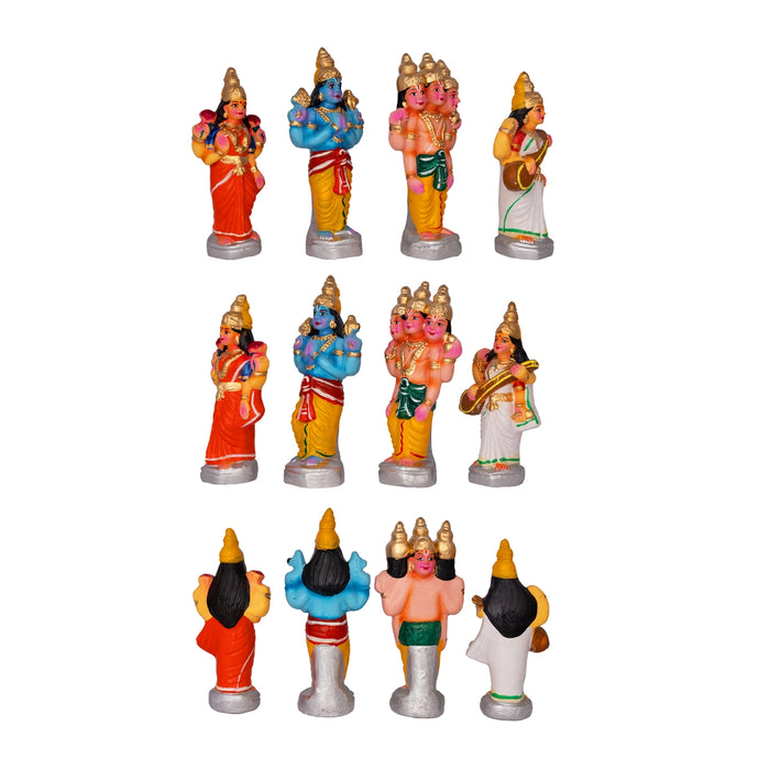 Kailaya Malai Clay Golu Bommai Set - 12 x 17 Inches | Giri Golu Doll/ Navaratri Kolu Bomma/ Dasara Doll