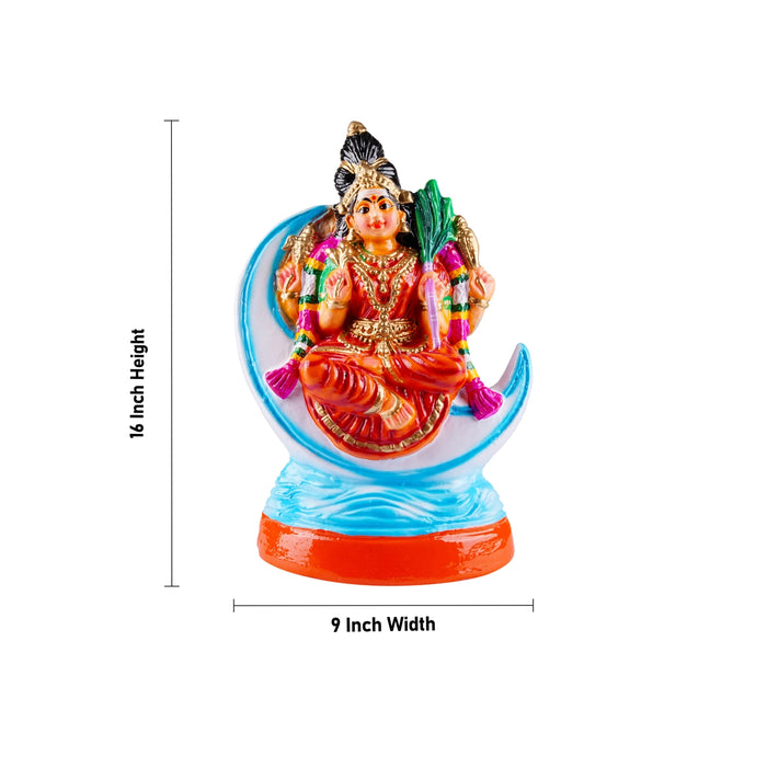 Moon Rajeshwari Paper Mache Golu Bommai - 16 x 9 Inches | Giri Golu Doll/ Navaratri Golu Bomma/Gombe