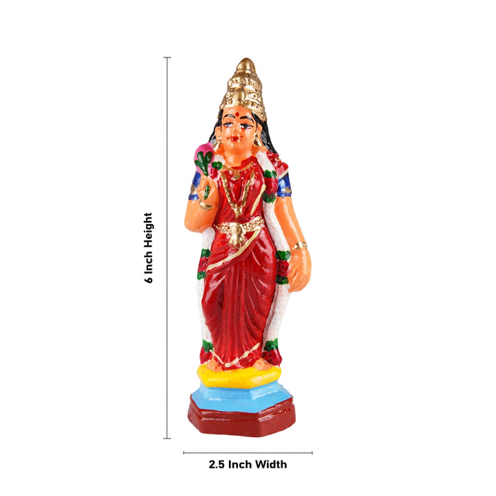 Ramar Clay Golu Bommai Set - 6 x 2.5 Inches | Giri Golu Doll/ Navaratri Golu Bomma/Gombe - Clay Kolu Bommai