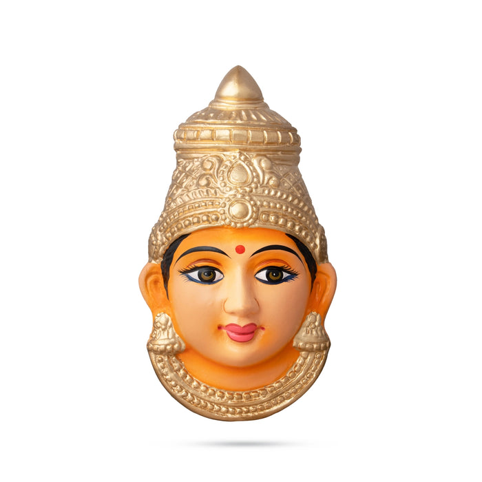 Devi Face Paper Mache Golu Bommai - 9 x 5 Inches | Giri Golu Doll/ Navaratri Golu Bomma/Gombe/Bommai