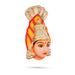 Karumariamman Face Paper Mache Golu Bommai - 12 x 6 Inches | Giri Golu Doll/ Navaratri Golu Bomma/Gombe/Bommai - Paper Mache Kolu Bommai