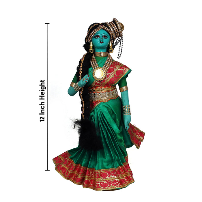 Dancing Doll Cloth Golu Bommai - 12 x 5 Inches | Giri Golu Doll/ Navaratri Golu Bomma/Gombe - Cloth Kolu Bommai