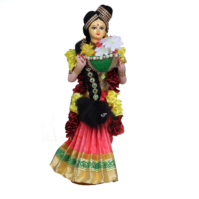 Dancing Doll Cloth Golu Bommai - 12 x 5 Inches | Giri Golu Doll/ Navaratri Golu Bomma/Gombe - Cloth Kolu Bommai
