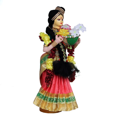 Dancing Doll Cloth Golu Bommai - 12 x 5 Inches | Giri Golu Doll/ Navaratri Golu Bomma/Gombe
