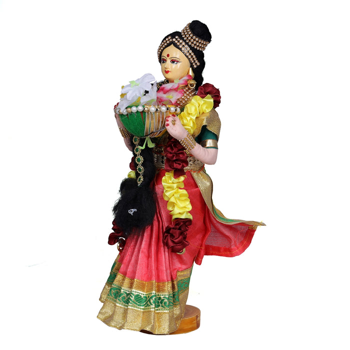 Dancing Doll Cloth Golu Bommai - 12 x 5 Inches | Giri Golu Doll/ Navaratri Golu Bomma/Gombe - Cloth Kolu Bommai