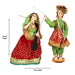 Dandiya Dancing Doll Cloth Golu Bommai Pair - 12 x 7 Inches | Giri Golu Doll/ Navaratri Golu Bomma/Gombe - Cloth Kolu Bommai
