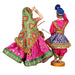 Dandiya Dancing Doll Cloth Golu Bommai Pair - 12 x 7 Inches | Giri Golu Doll/ Navaratri Golu Bomma/Gombe - Cloth Kolu Bommai