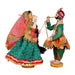 Dandiya Dancing Doll Cloth Golu Bommai Pair - 12 x 7 Inches | Giri Golu Doll/ Navaratri Golu Bomma/Gombe - Cloth Kolu Bommai