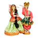 Dandiya Dancing Doll Cloth Golu Bommai Pair - 12 x 7 Inches | Giri Golu Doll/ Navaratri Golu Bomma/Gombe - Cloth Kolu Bommai