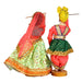 Dandiya Dancing Doll Cloth Golu Bommai Pair - 12 x 7 Inches | Giri Golu Doll/ Navaratri Golu Bomma/Gombe - Cloth Kolu Bommai