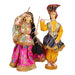 Dandiya Dancing Doll Cloth Golu Bommai Pair - 12 x 7 Inches | Giri Golu Doll/ Navaratri Golu Bomma/Gombe - Cloth Kolu Bommai