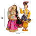 Dandiya Dancing Doll Cloth Golu Bommai Pair - 12 x 7 Inches | Giri Golu Doll/ Navaratri Golu Bomma/Gombe - Cloth Kolu Bommai