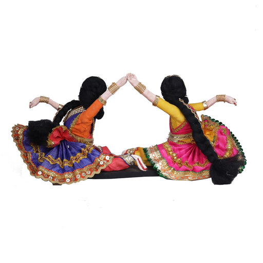 Dancing Doll Cloth Golu Bommai Pair | Giri Golu Doll/ Navaratri Golu Bomma/Gombe/Bommai - Cloth Kolu Bommai