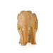 Elephant Statue - 4 X 4.5 Inches | Carving Jali Design Elephant Idol/ Wooden Elephant Sculpture For Home Decor - Table Stand Accessories