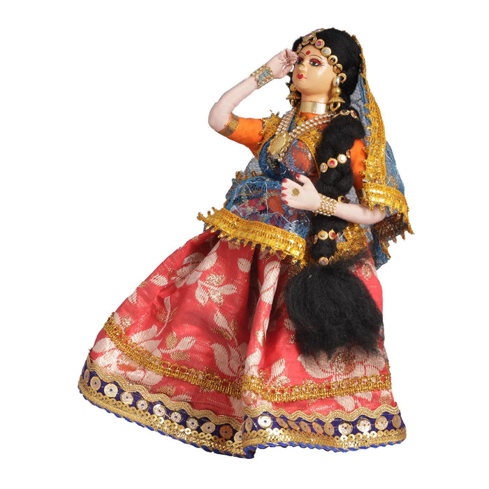 Decorative Doll Cloth Golu Bommai - 9 Inches | Giri Golu Doll/ Navaratri Golu Bomma/Gombe/Bommai - Cloth Kolu Bommai