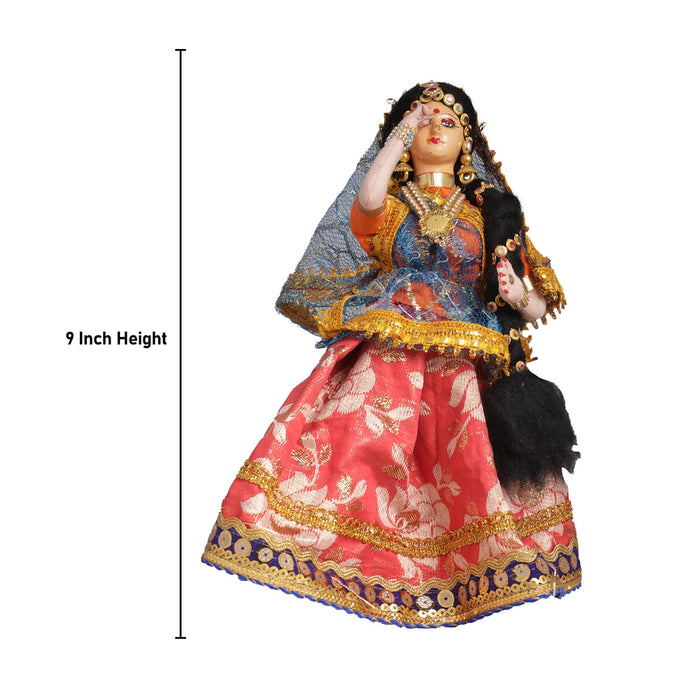 Decorative Doll Cloth Golu Bommai - 9 Inches | Giri Golu Doll/ Navaratri Golu Bomma/Gombe/Bommai - Cloth Kolu Bommai