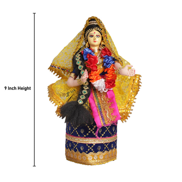 Decorative Doll Cloth Golu Bommai - 9 Inches | Giri Golu Doll/ Navaratri Golu Bomma/Gombe/Bommai - Cloth Kolu Bommai