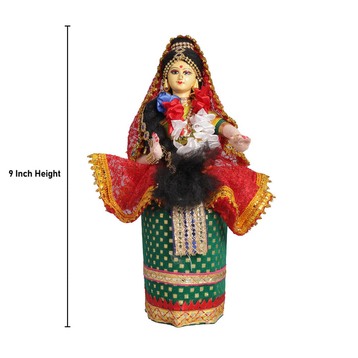 Decorative Doll Cloth Golu Bommai - 9 Inches | Giri Golu Doll/ Navaratri Golu Bomma/Gombe/Bommai - Cloth Kolu Bommai